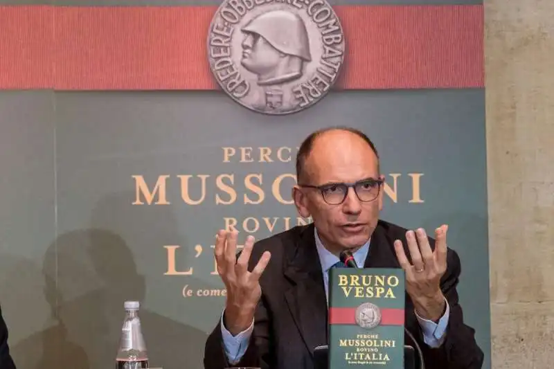 ENRICO LETTA ALLA PRESENTAZIONE DEL LIBRO DI VESPA