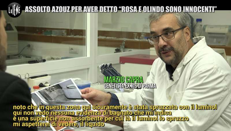 il servizio delle iene sull assoluzione di azouz e la prova della macchia di sangue 7