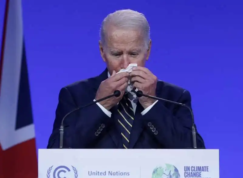 joe biden raffreddato alla cop26