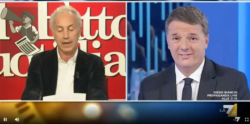 MARCO TRAVAGLIO E MATTEO RENZI 