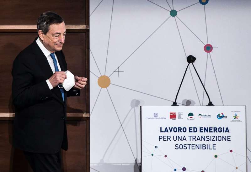 mario draghi all'evento lavoro ed energia per una transizione sostenibile 2