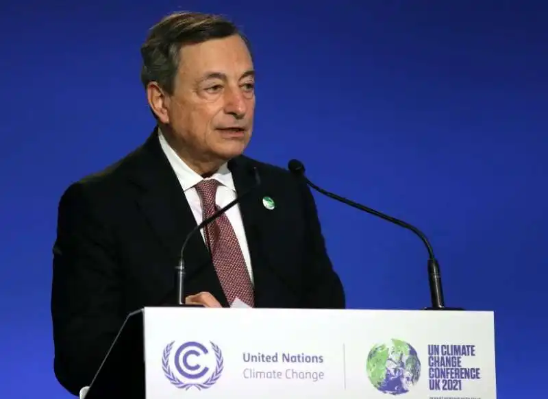 mario draghi parla alla cop26 di glasgow