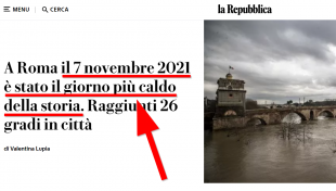 Repubblica - Il giorno piu? caldo della storia