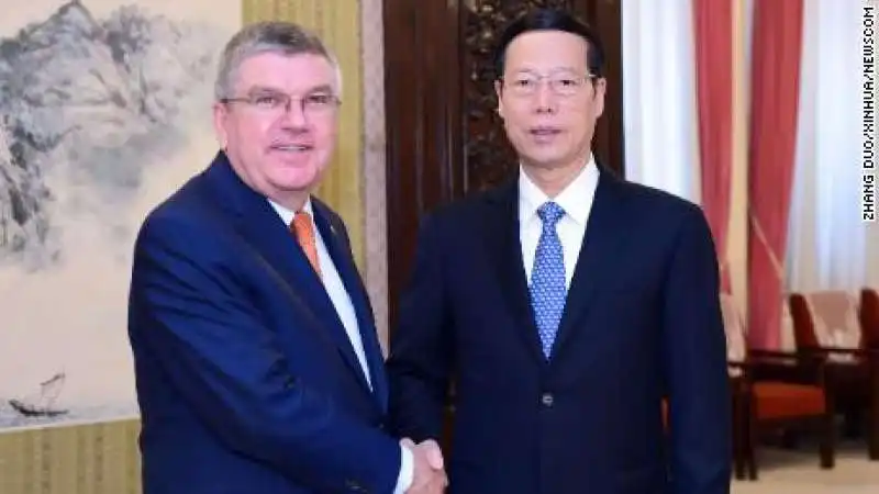 Thomas Bach e Zhang Gaoli