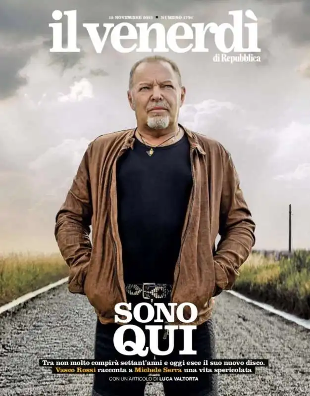 vasco rossi in copertina sul venerdi di repubblica