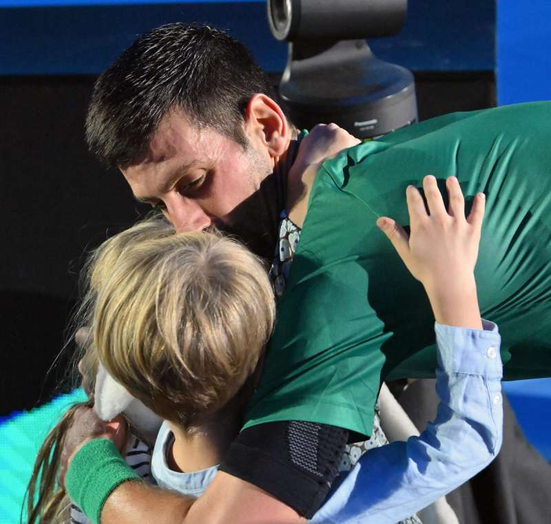 djokovic con figlio foto mezzelani gmt1823