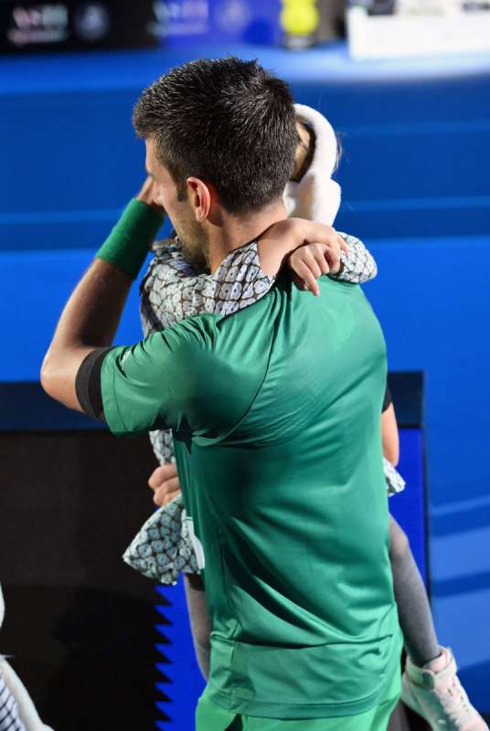 djokovic con figlio foto mezzelani gmt1839