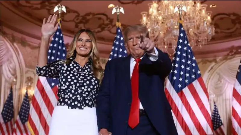 donald e melania trump lancio candidatura 2024