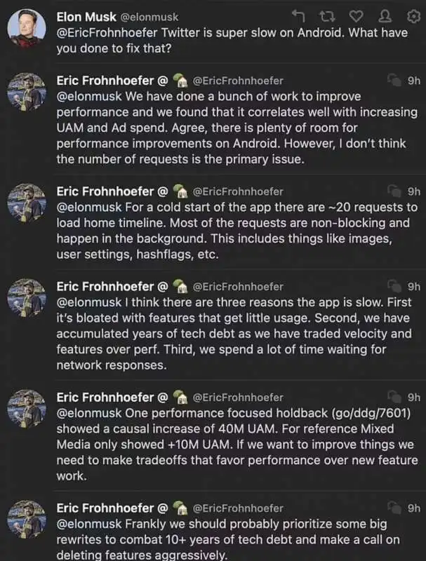 elon musk licenzia eric frohnhoefer via twitter   