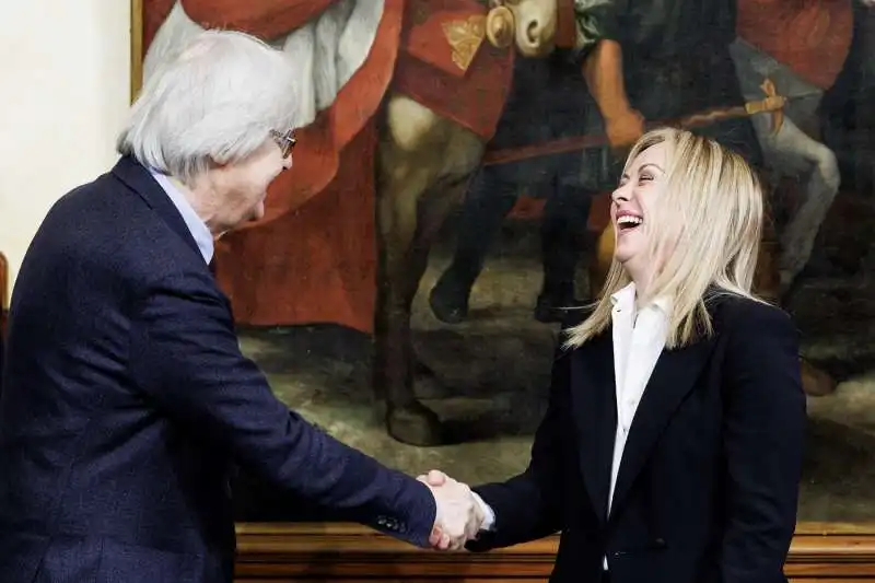 giorgia meloni e vittorio sgarbi 2