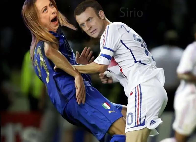 GIORGIA MELONI EMMANUEL MACRON MEME