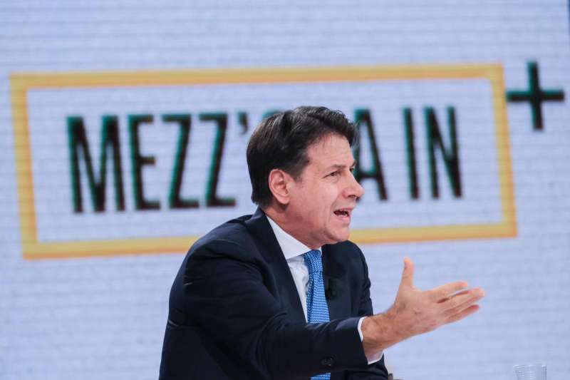 giuseppe conte a mezzora in piu 4