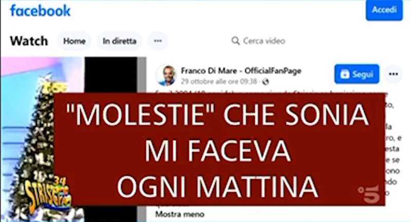 il tapiro a sonia grey per le 'molestie' a franco di mare 5