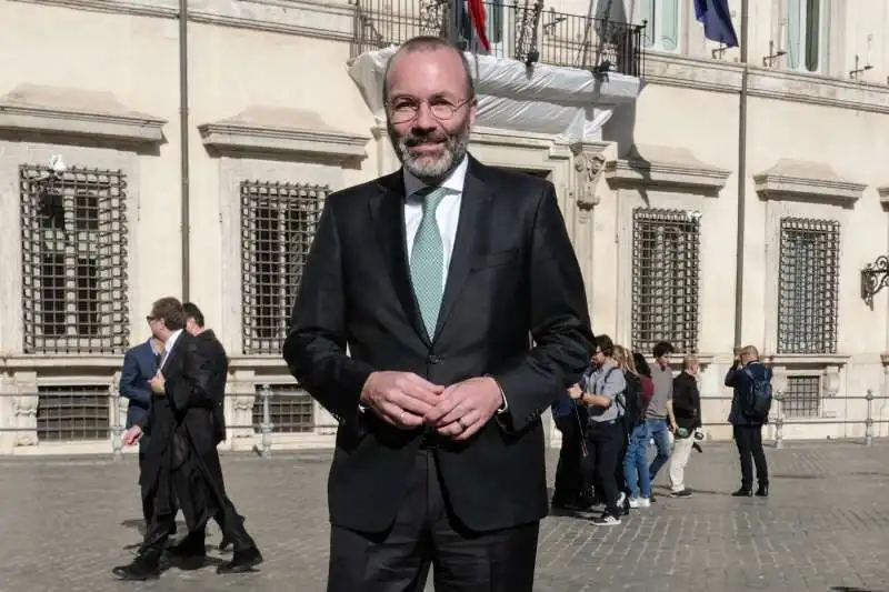 MANFRED WEBER A PALAZZO CHIGI PER INCONTRARE GIORGIA MELONI