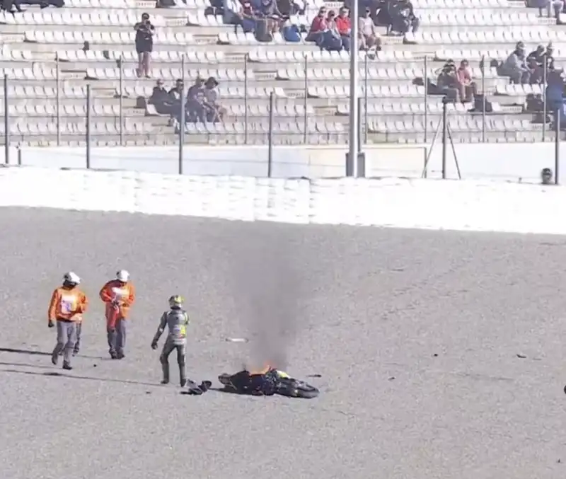 marco bezzecchi incidente valencia 1