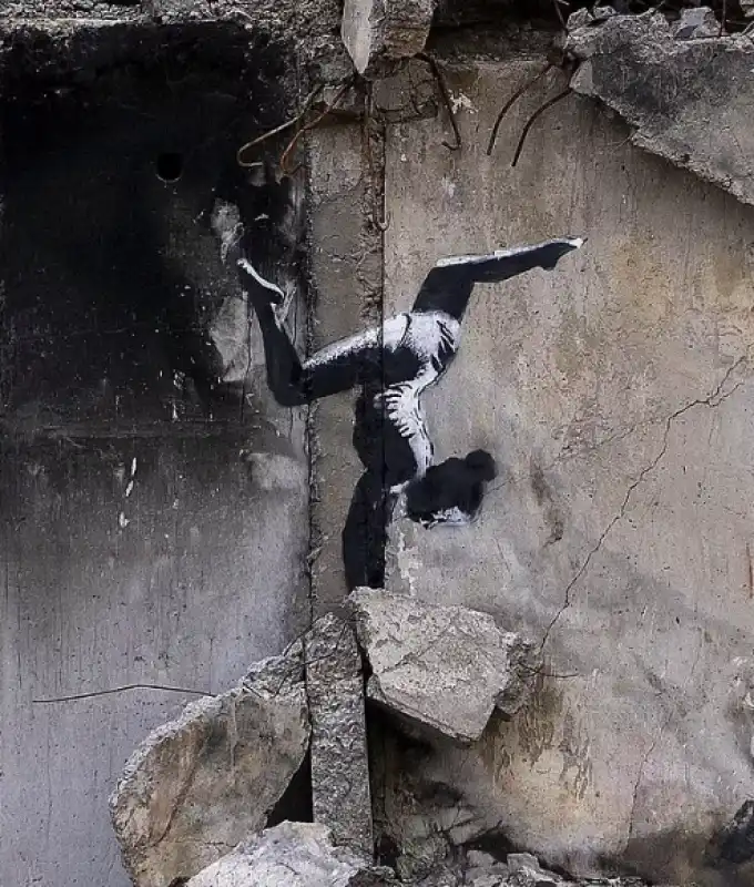 murale di banksy in ucraina 2