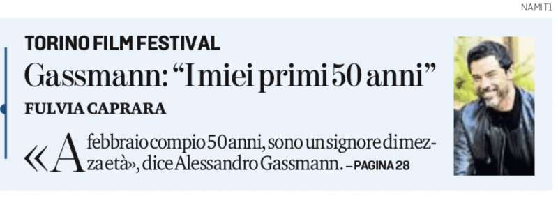 alessandro gassman festeggia 50 anni (ma ne compie 59) - la stampa