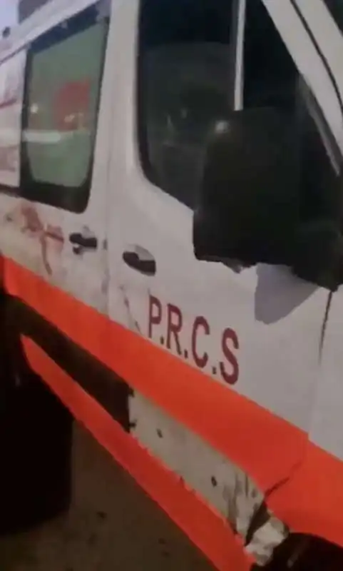 ambulanze palestinesi distrutte da israele   7