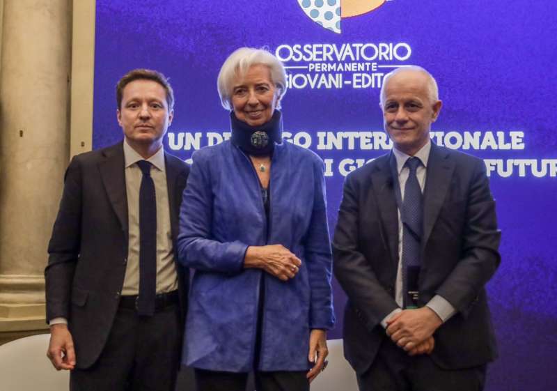 ANDREA CECCHERINI - CHRISTINE LAGARDE - LUCIANO FONTANA