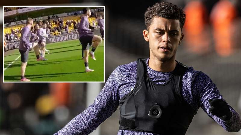 bodycam nel riscaldamento di Wolverhampton Tottenham