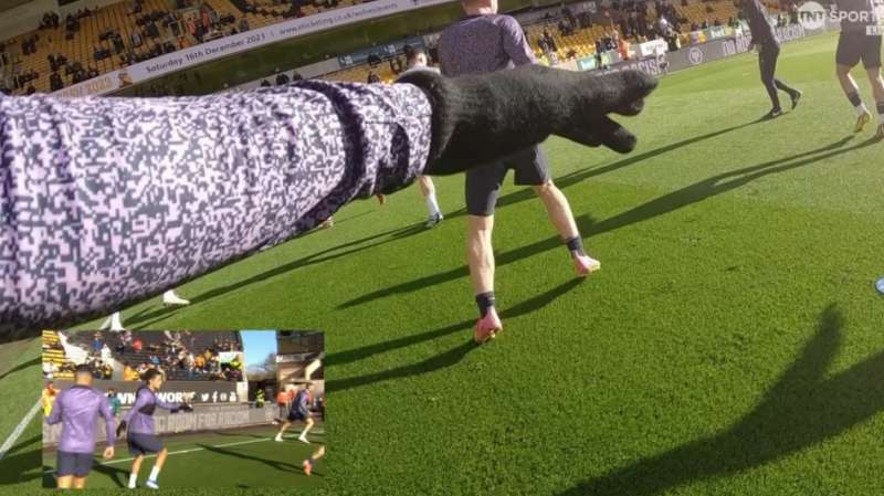 bodycam nel riscaldamento di Wolverhampton Tottenham