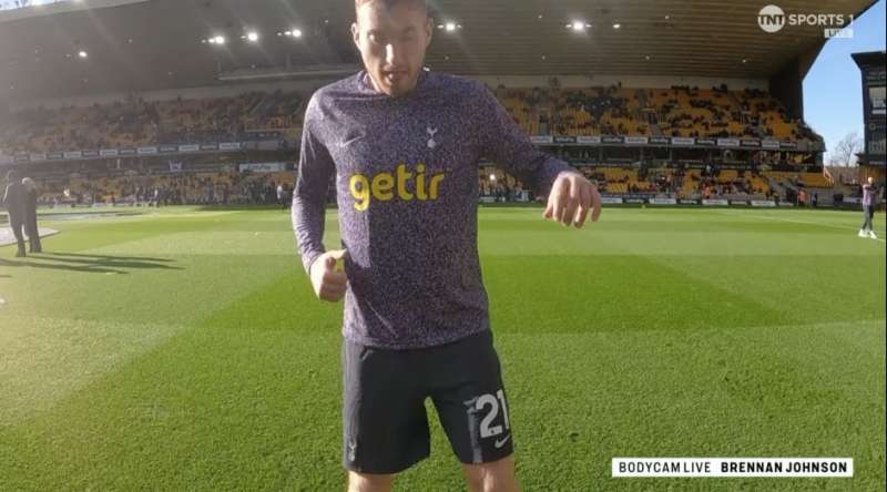 bodycam nel riscaldamento di Wolverhampton Tottenham