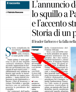 corriere della sera, il pessimo tanfo di roncone