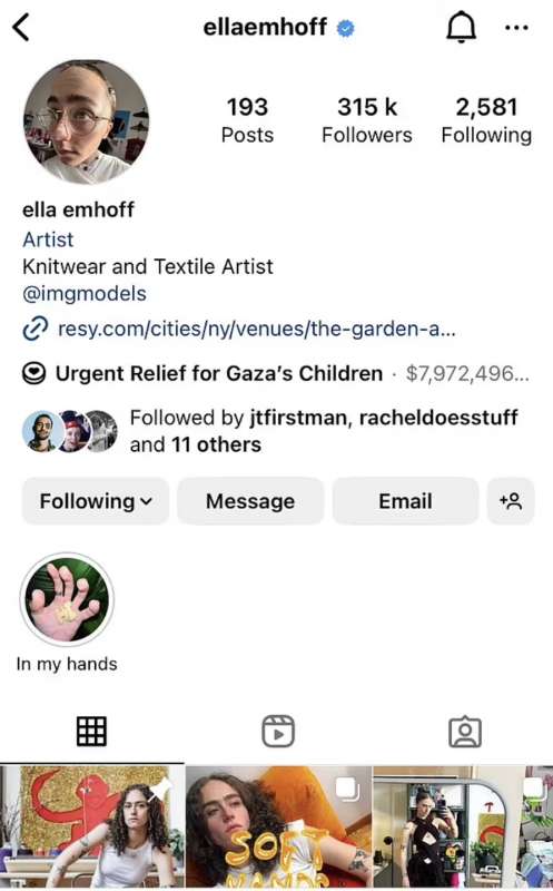 ELLA EHMOFF SOSTIENE GAZA