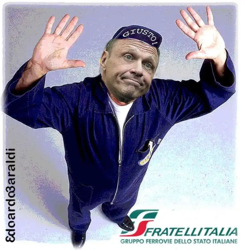 FRANCESCO LOLLOBRIGIDA E IL FRECCIAROSSA - MEME BY EDOARDOBARALDI  