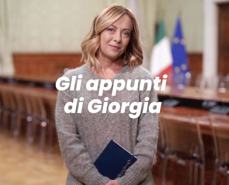 giorgia meloni gli appunti di giorgia 10 novembre 2023 1