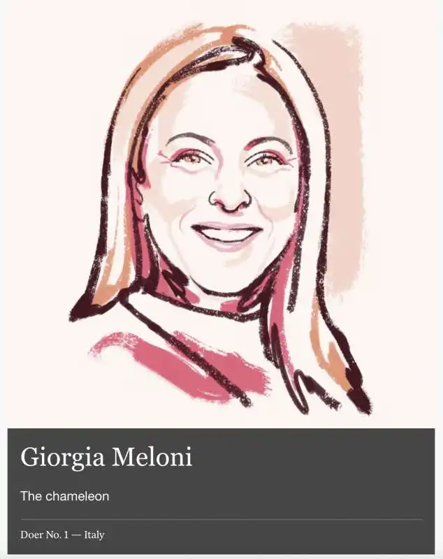 GIORGIA MELONI , IL CAMALEONTE - DA POLITICO 