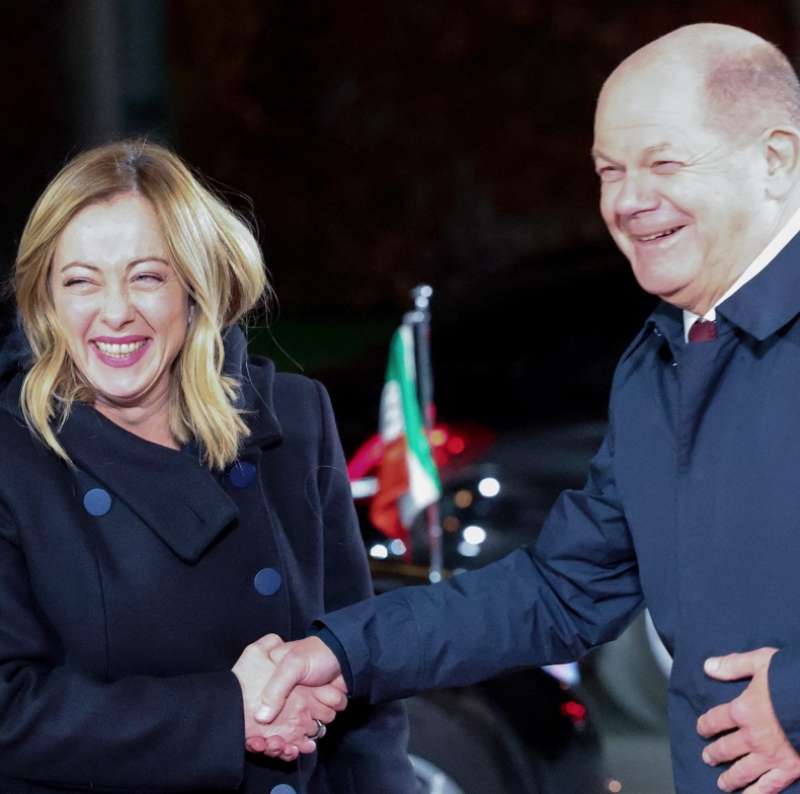 giorgia meloni olaf scholz 1