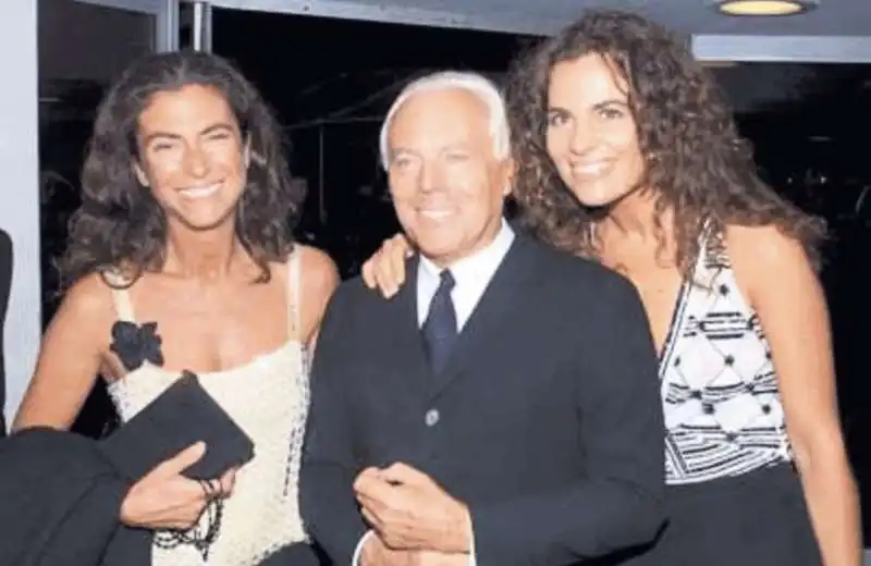 giorgio armani tra le nipoti silvana e roberta 