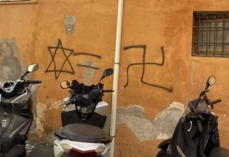 GRAFFITI ANTISEMITI A ROMA 2