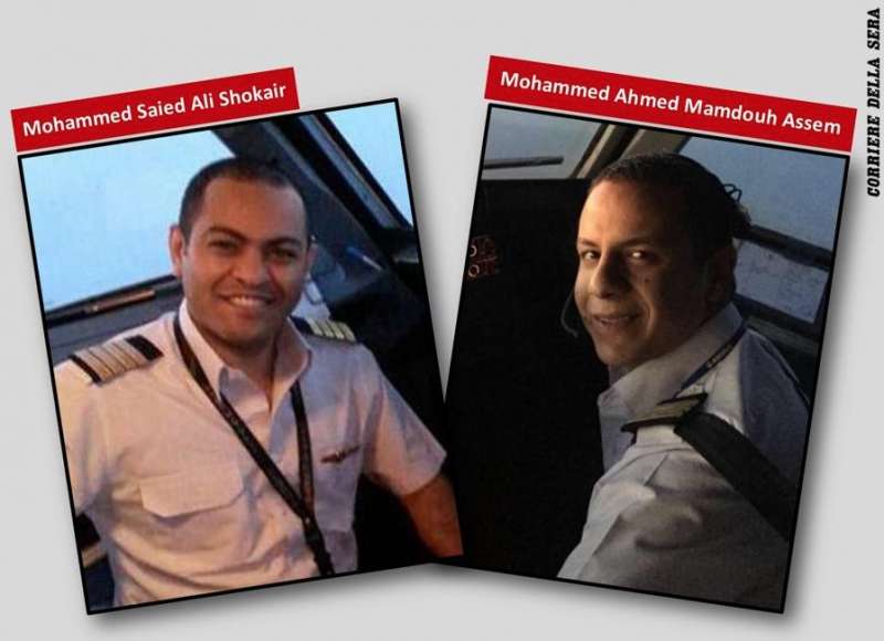 i due piloti del volo egyptair mohamed mamdouh assem mohamed said ali shoukeir