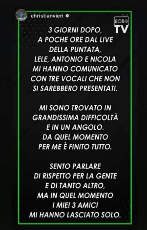 il post di bobo vieri sull addio di adani cassano e ventola dalla bobotv 2