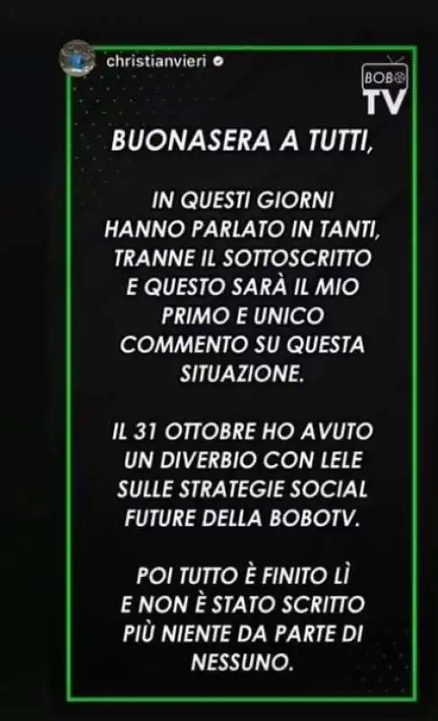 il post di bobo vieri sull addio di adani cassano e ventola dalla bobotv 3