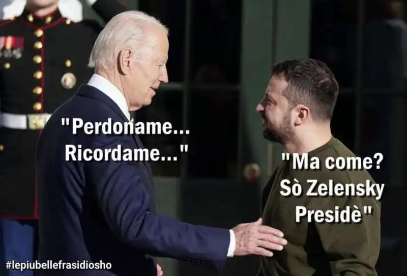 joe biden e volodymyr zelensky - armi all ucraina -vignetta osho