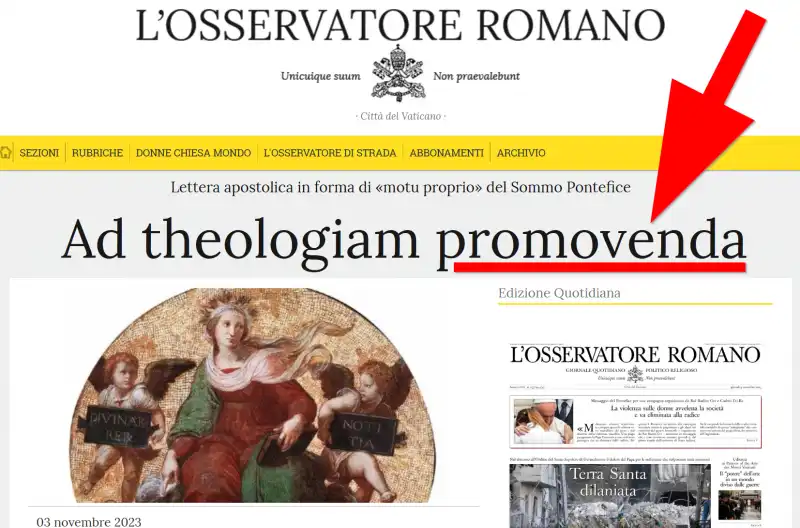 L Osservatore Romano - latino sbagliato per il motuproprio del Papa