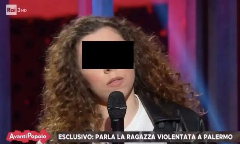 la ragazza vittima dello stupro di gruppo a palermo  - avanti popolo  