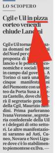 la stampa, sindacati in pizza