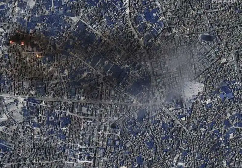 la striscia di gaza dall alto  