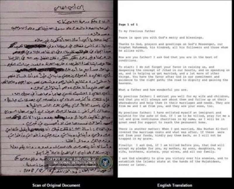 LETTERA DI BIN LADEN ALL AMERICA