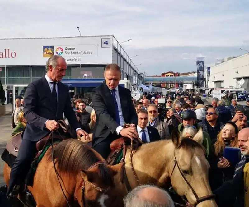 luca zaia e francesco lollobrigida - fieracavalli verona