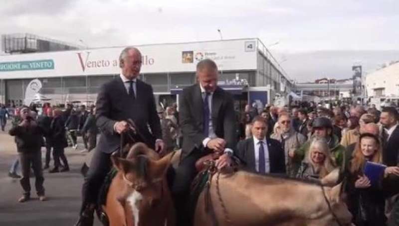 luca zaia e francesco lollobrigida - fieracavalli verona