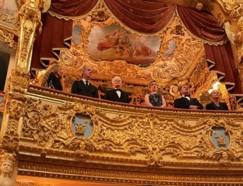 luca zaia sergio e laura mattarella luigi brugnaro - teatro la fenice venezia 