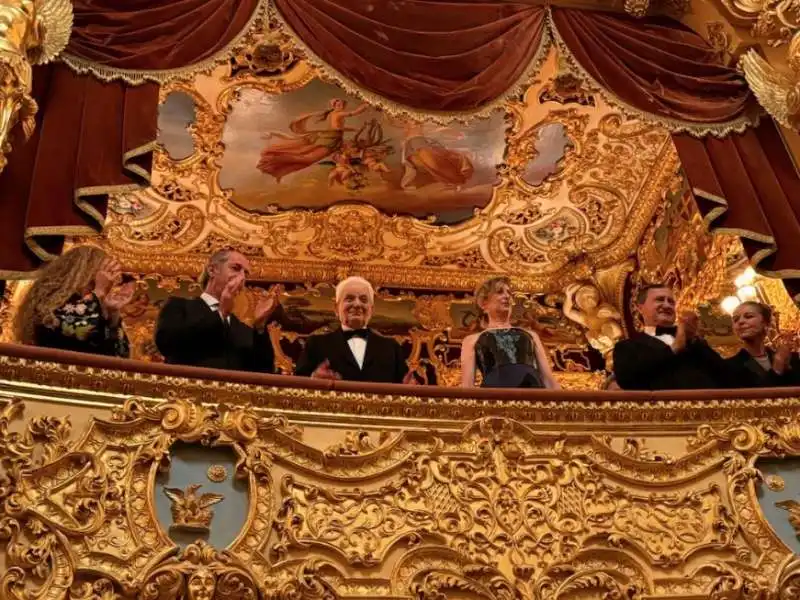 luca zaia sergio e laura mattarella luigi brugnaro - teatro la fenice venezia