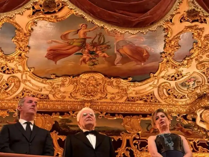 luca zaia sergio e laura mattarella - teatro la fenice venezia