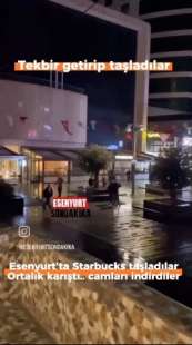 manifestanti filo palestinesi attaccano starbucks a istanbul 1