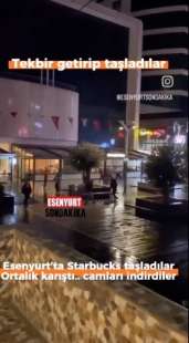 manifestanti filo palestinesi attaccano starbucks a istanbul 2